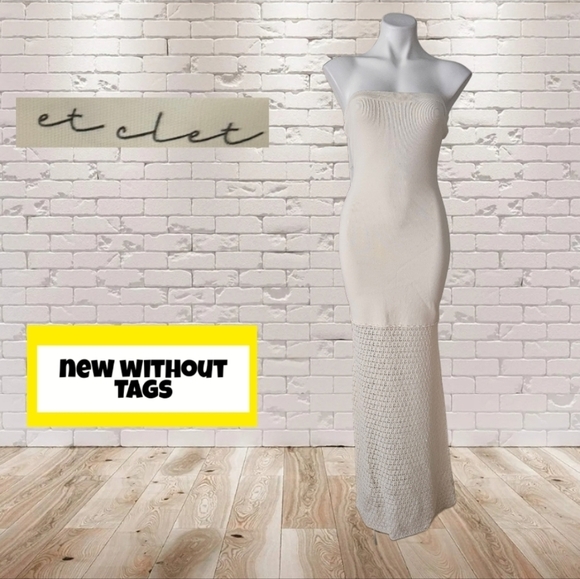 NWOT/ et clet  Crochet-Trimmed Maxi Dress - Picture 6 of 11